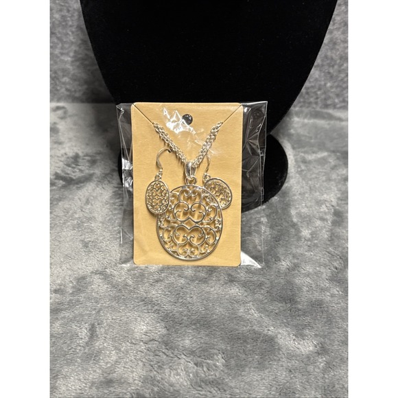 Kim Rogers 15" Necklace & Earring Set Intricate Filigree Silver Tone Jewelry - Picture 14 of 15